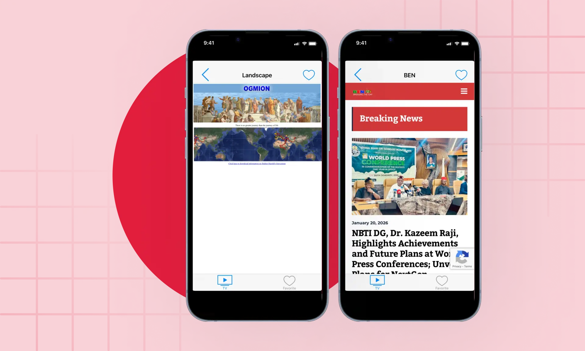 Designed for News & Live Content Viewers