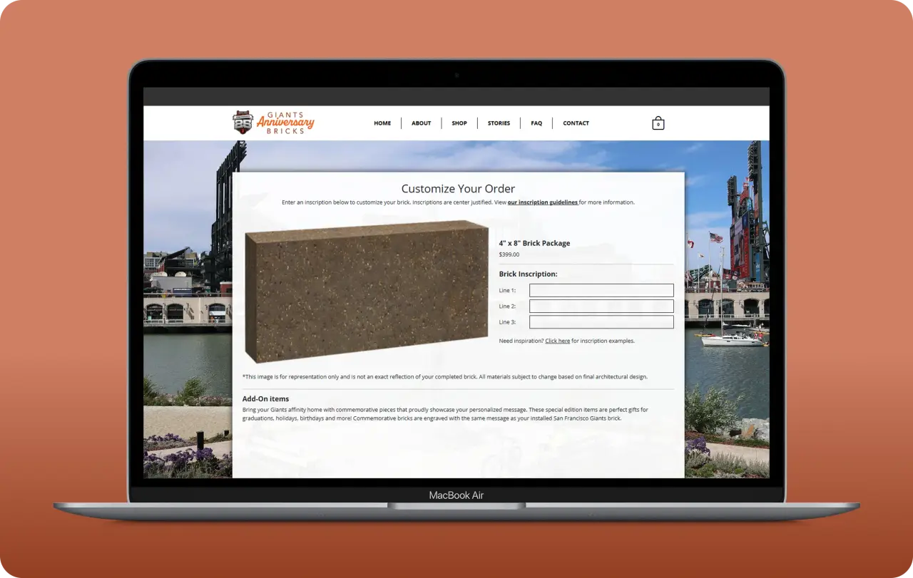Giants Anniversary Bricks | Celebrate History. Leave Your Legacy.