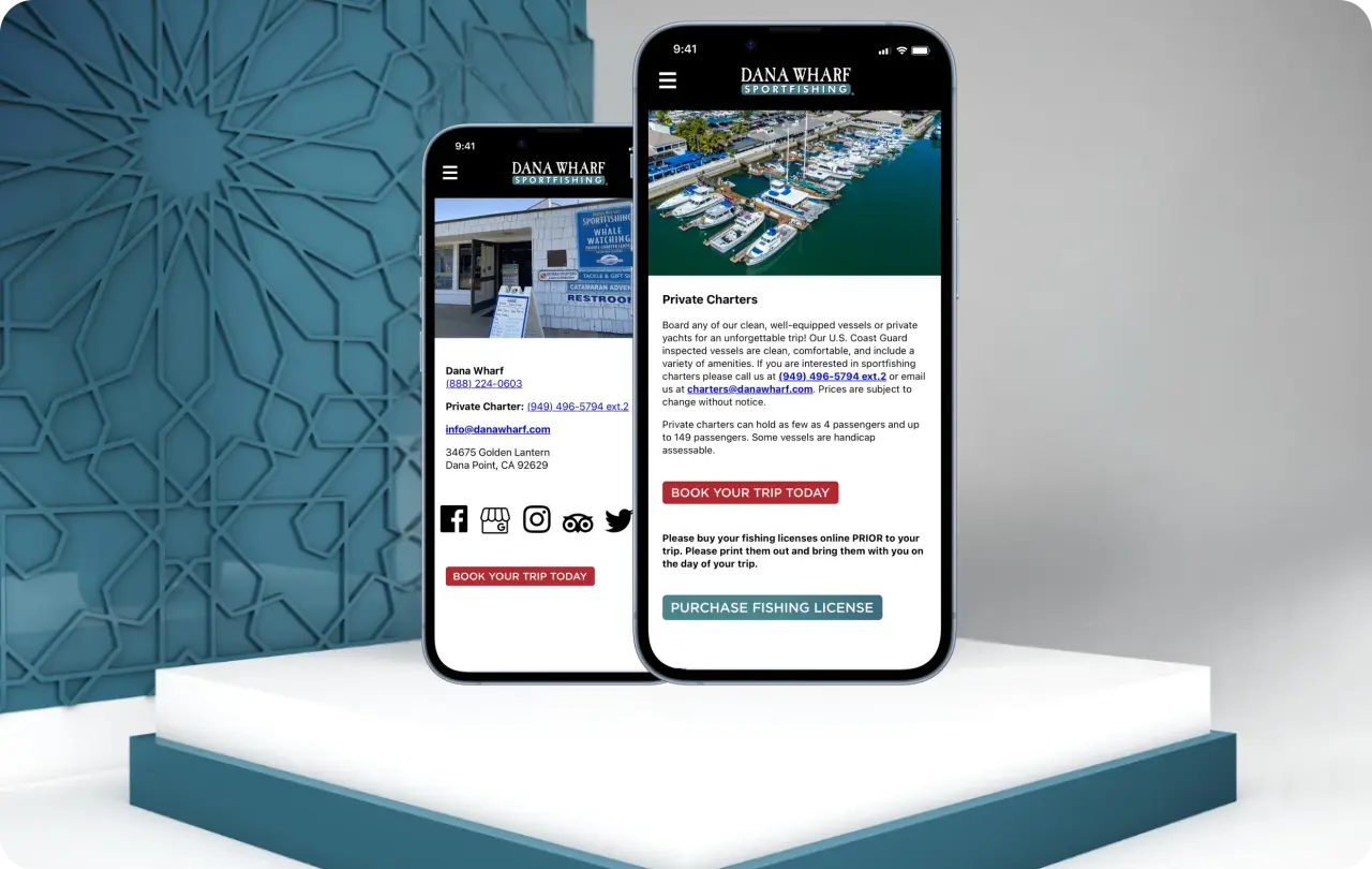 Key Features for Fishing & Charter Services