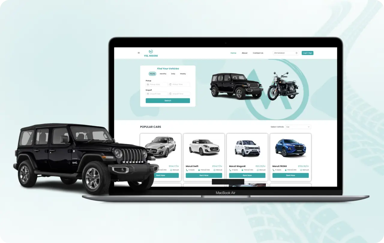 Smart Features for Seamless Web-Based Vehicle Rentals
